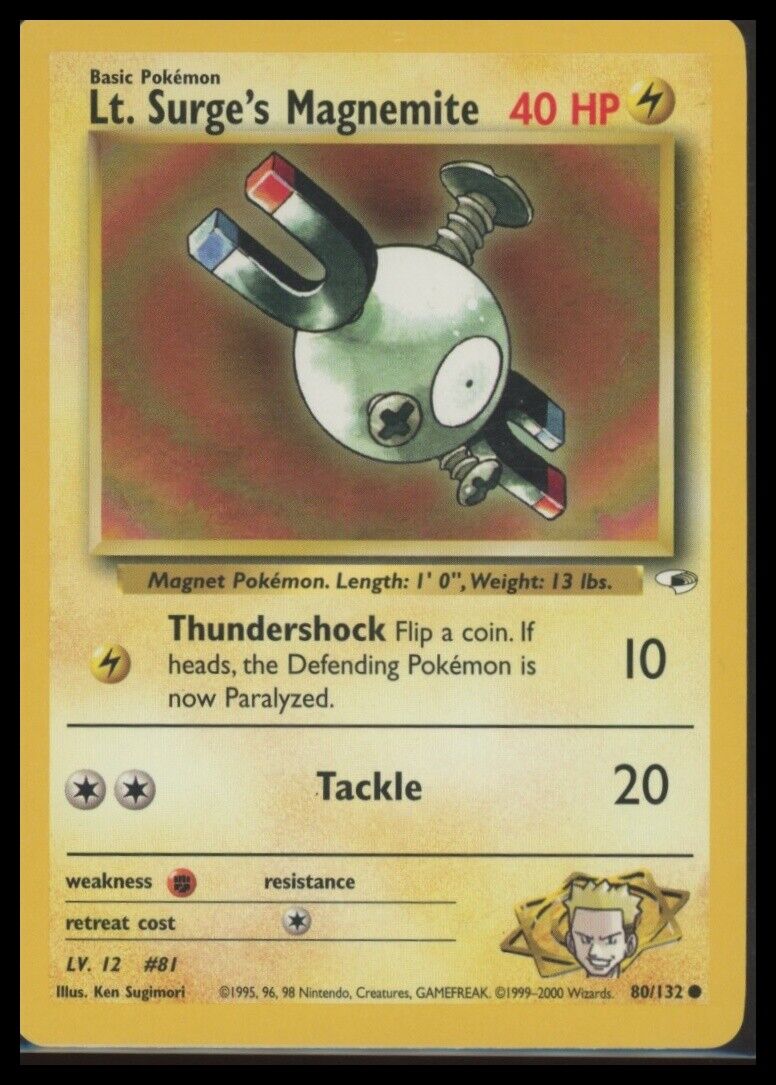 080/132 Lt. Surge's Magnemite (80) Gym Heroes