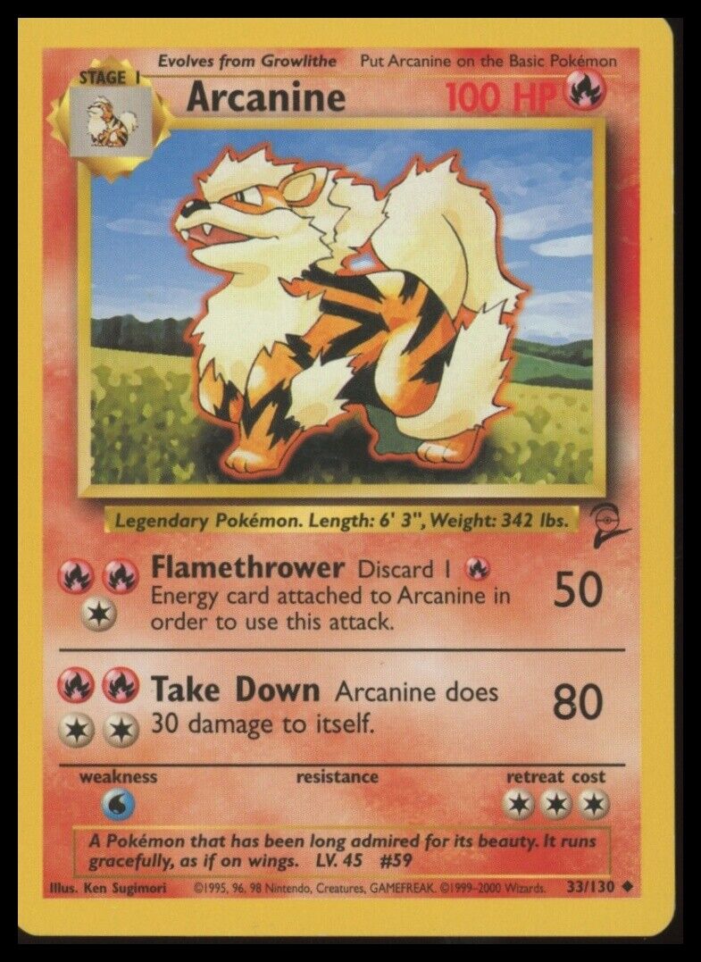 033/130 Arcanine Base Set 2