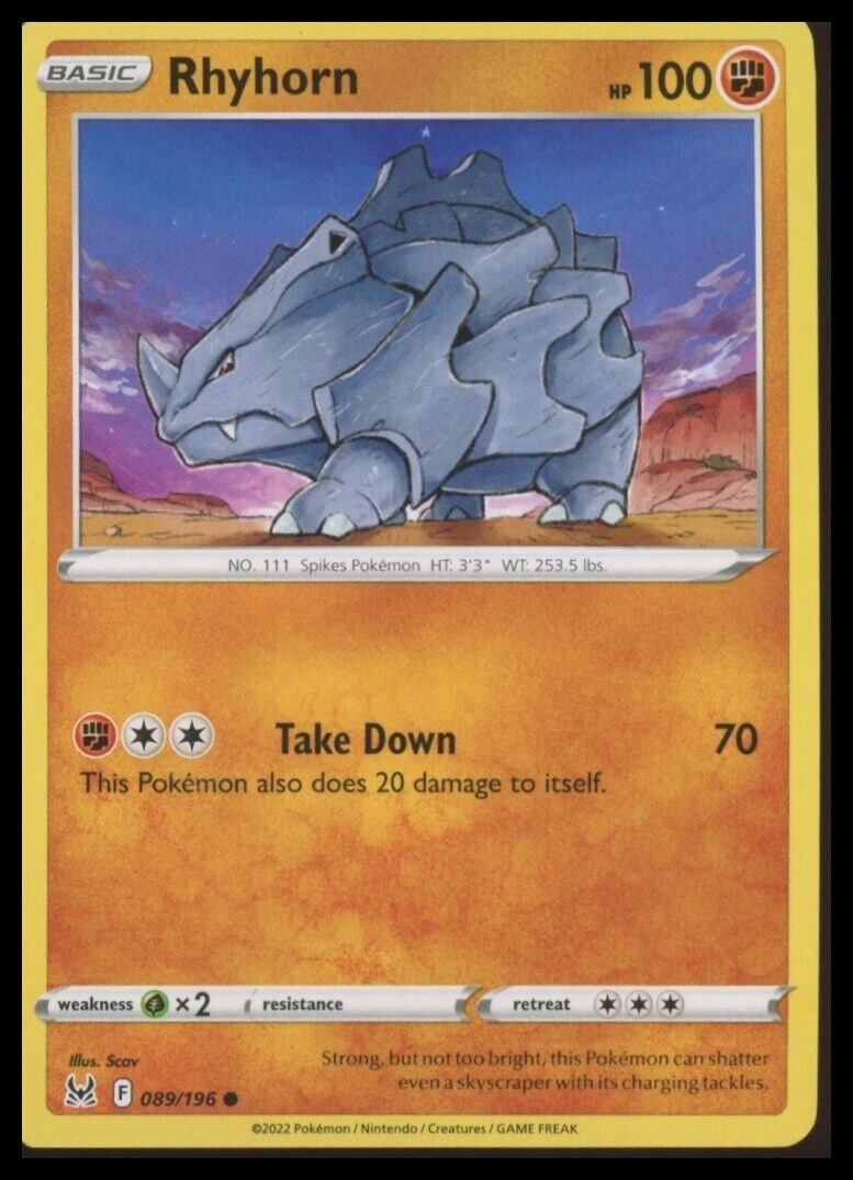 089/196 Rhyhorn SWSH11: Lost Origin