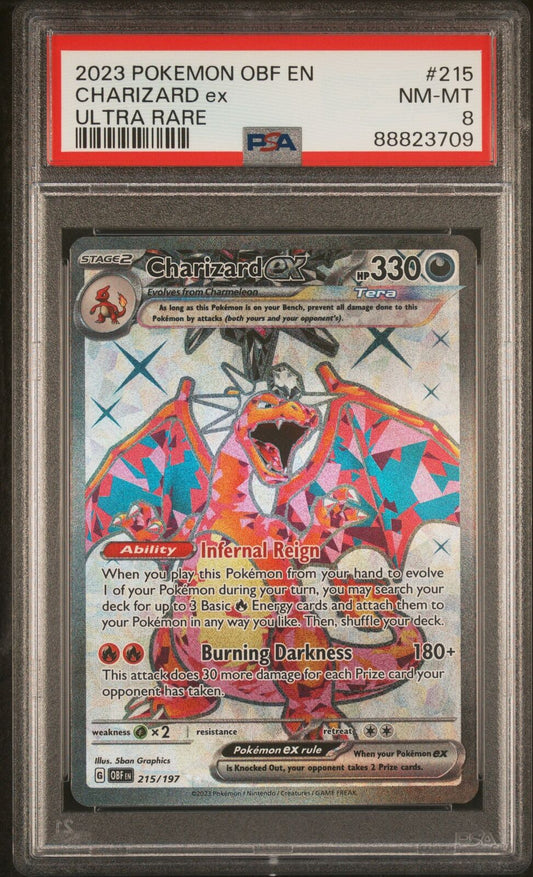 #215/197 Charizard ex |PSA NM-MT 8 | 88823709