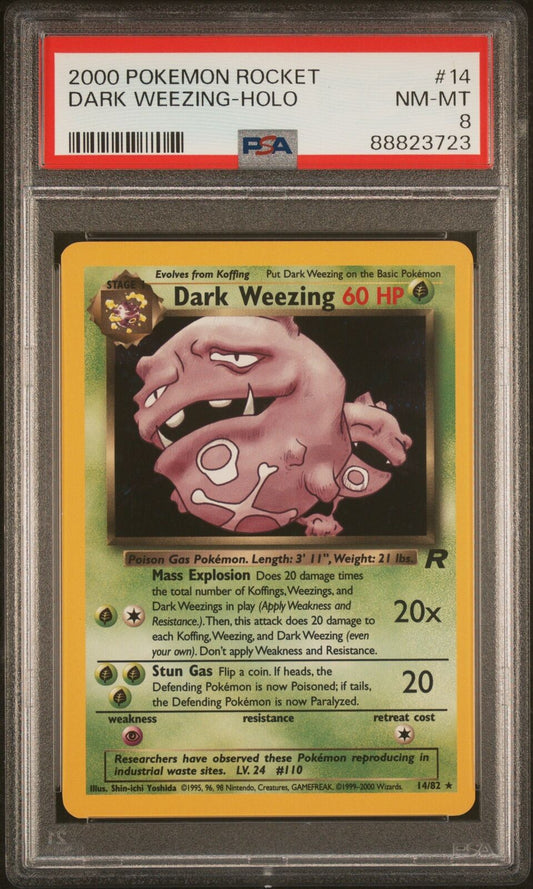 #14/82 Dark Weezing (14) |PSA 8 | 88823723