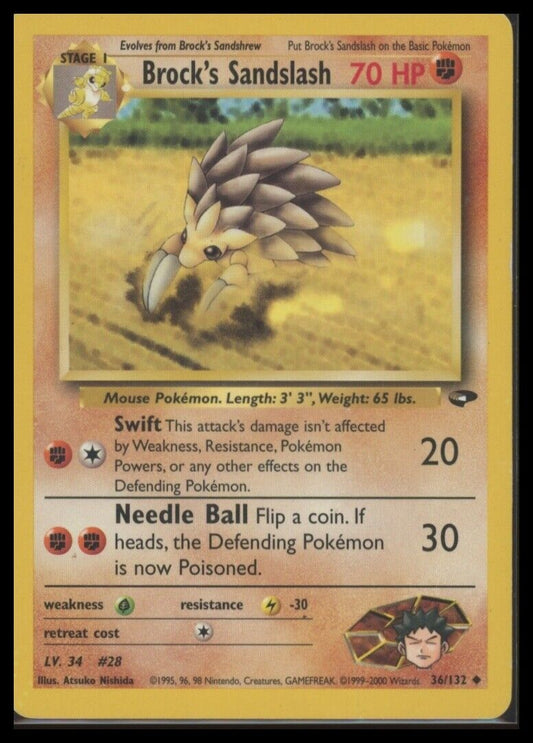 036/132 Brock's Sandslash Gym Challenge