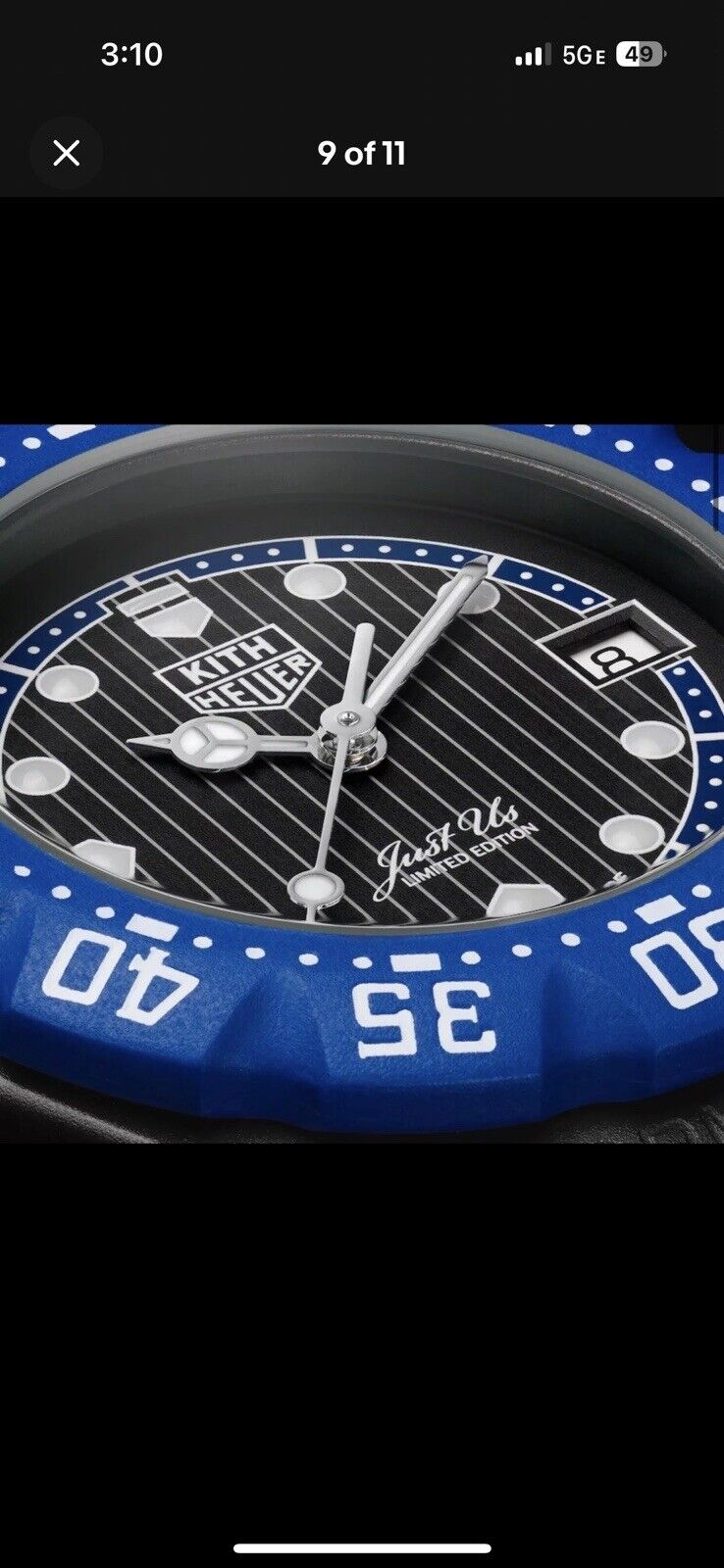 Kith Tag Heuer Formula 1 Watch Limited Edition BLUE 1 OF 825