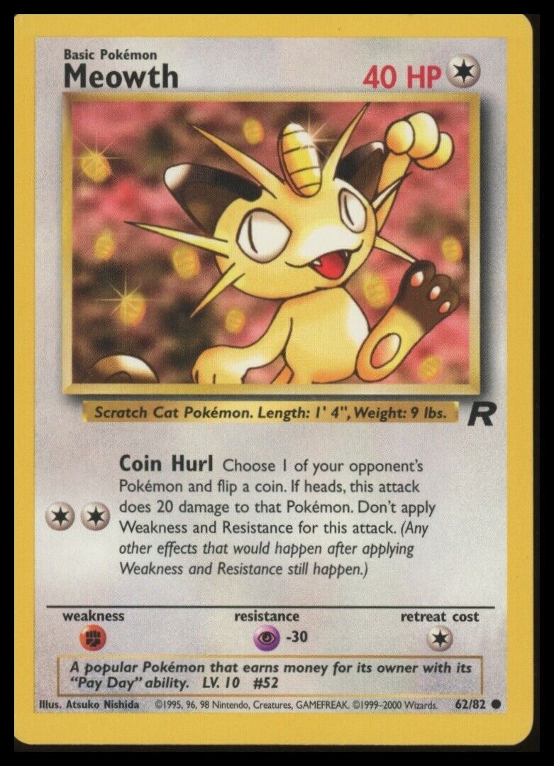 62/82 Meowth Team Rocket