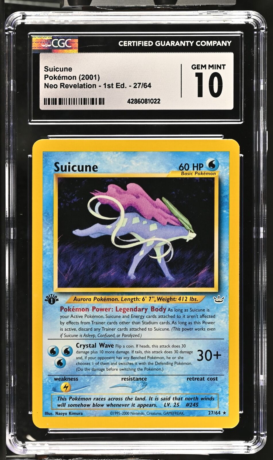 #27/64 Suicune |CGC 10 | 4286081022