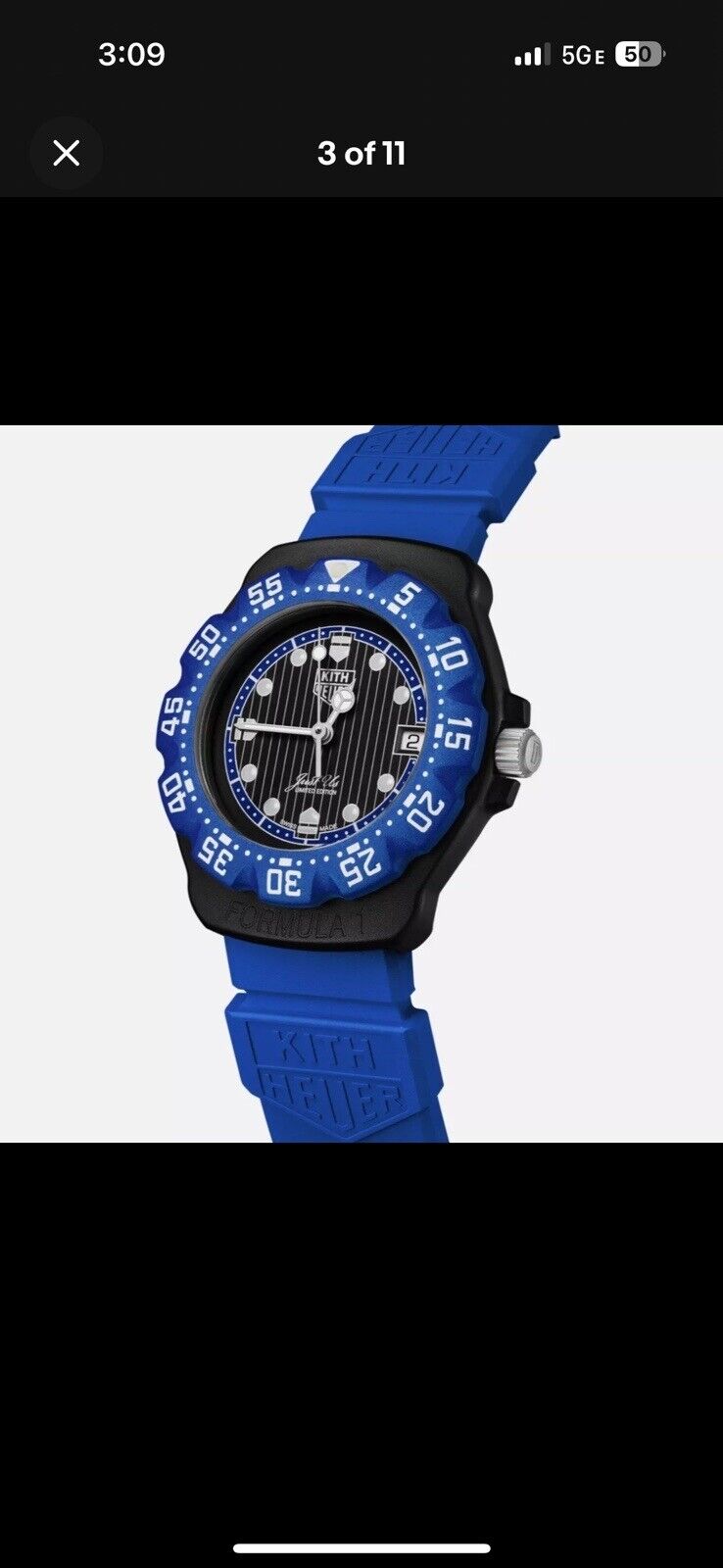 Kith Tag Heuer Formula 1 Watch Limited Edition BLUE 1 OF 825