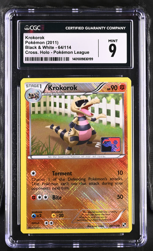 #064/114 Krokorok - 64/114 (League Promo) |CGC MT 9 | 1401009830199